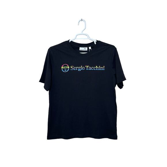 Sergio Tacchini black short sleeves T shirt size Large - Picture 10 of 10